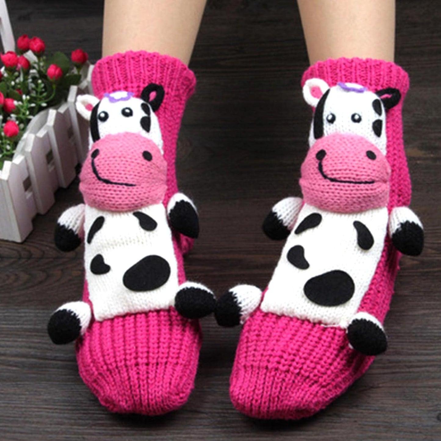 Women'S Christmas Socks, Sleep Socks, Cute Socks, Three-Dimensional Cartoon Woolen Socks, Thickened Winter Warm Socks