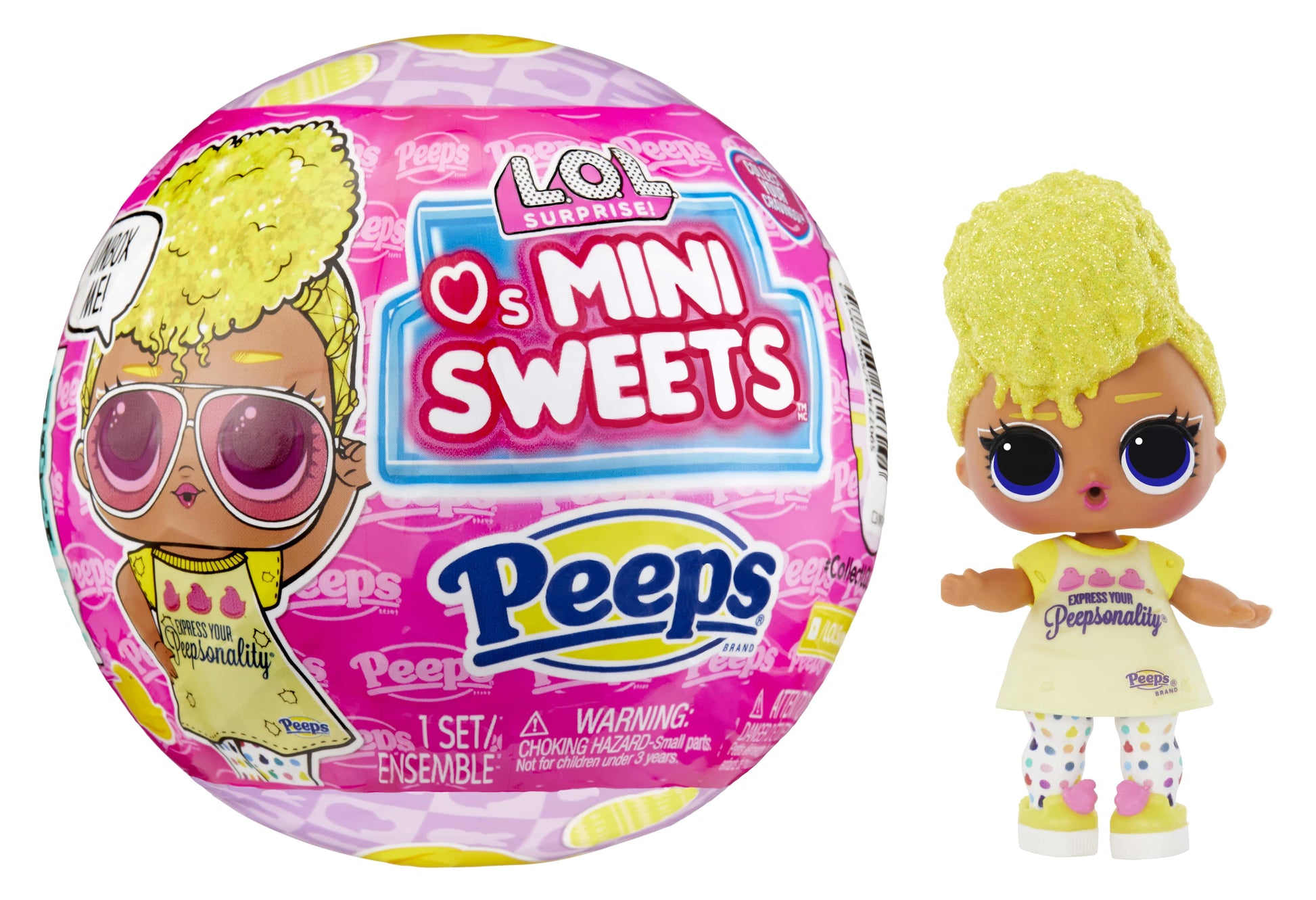 L.O.L. Surprise Loves Mini Sweets Peeps- Tough Chick with Collectible Doll, 7 Surprises, Spring Theme, Peeps Limited Edition Doll- Great Gift for Girls Age 4+