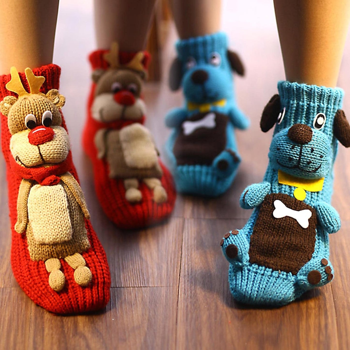 Women'S Christmas Socks, Sleep Socks, Cute Socks, Three-Dimensional Cartoon Woolen Socks, Thickened Winter Warm Socks